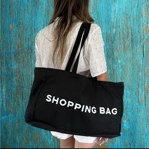 The Ultimate Shopping Buddy - large canvas tote bag (19”W x 12”H x 5.5”D)